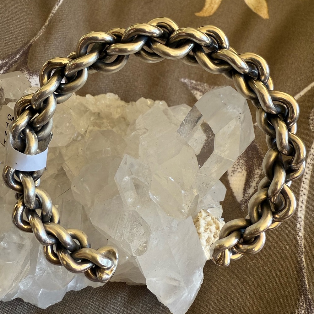 Caroline Tsosie Sterling Silver Twisted Cuff Bracelet - Picture 4 of 5